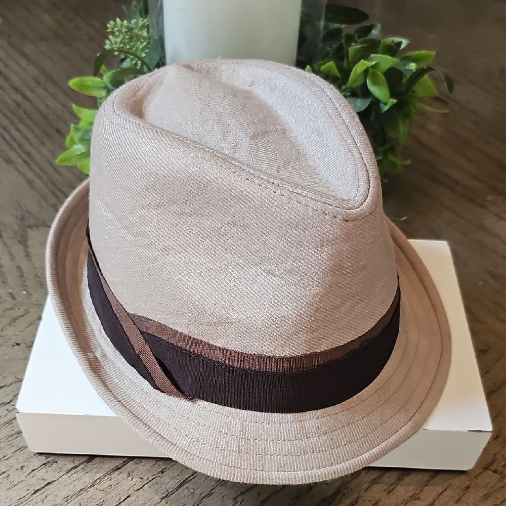 Nine West Tan Fedora with Brown Band OS